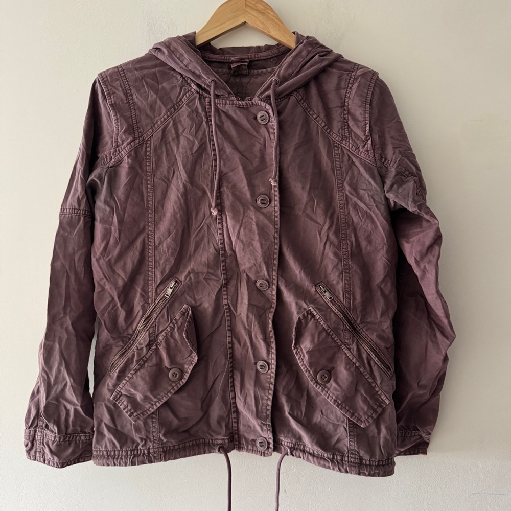 American‎ Eagle Outfitter Utility Cotton Purple Vintage Wash Jacket